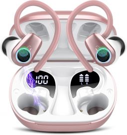 Tai nghe không dây, Tai nghe nhét tai Bluetooth 5.3 2025 thể thao, Thời gian phát 50 giờ, HD Stereo Noise Cancelling, Dual LED Display, IP7 Waterproof Earphones Android iOS