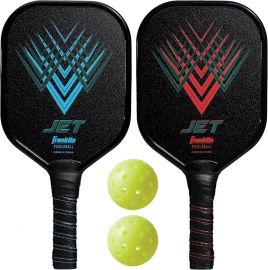 Bộ Pickleball Franklin Sports Beginner Set 2 + 4 Người Chơi - Aluminum Paddles + X-40 Pickleballs - USA Pickleball (USAPA) Approved