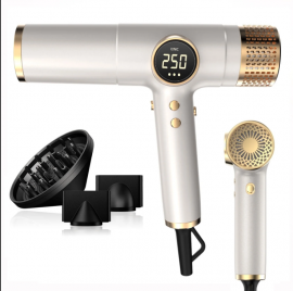 Máy sấy tóc ion chuyên nghiệp RACCOMB, nstant Heat Blow Dryer for Woman & Man, Anti-Static Technology, 2000 W, Gold.