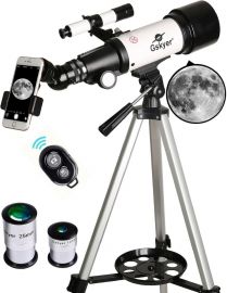 Kính thiên văn Gskyer, Gskyer Telescope, 70mm Aperture 400mm AZ Mount Astronomical Refracting Telescope for Kids Beginners - Travel Telescope with Carry Bag, Phone Adapter and Wireless Remote.