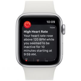 Apple Watch SE (Thế hệ thứ 2) GPS + Cellular 40mm Vỏ nhôm màu bạc với dây đeo thể thao màu trắng - M/L