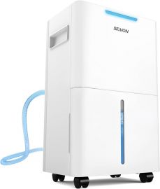 Máy hút ẩm 1500 ft vuông cho tầng hầm, Máy hút ẩm SEAVON 21 Pint có ống xả cho phòng ngủ, phòng tắm, phòng gia đình lớn, loại bỏ độ ẩm mạnh mẽ, kiểm soát và hiển thị độ ẩm thông minh, hẹn giờ 24 giờ, 3 chế độ