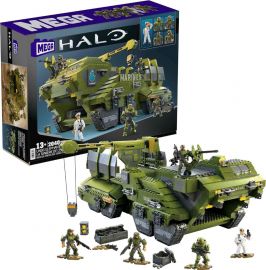 Bộ đồ chơi xây dựng MEGA Halo Infinite, UNSC Elephant Sandnest Tank with 2041 Pieces, 5 Poseable Articulation Micro Action Figures, Green, Kids and Fans