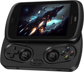 Máy chơi game cầm tay RG Slide RG Slide Màn hình trong suốt LTPS 4,7 inch Không cần thẻ Máy chơi game cổ điển Unisoc T820 Máy chơi game cầm tay Arcade hỗ trợ AI WiFi Bluetooth Đầu ra HD và TV Màu đen