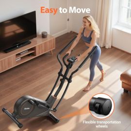 Máy tập Elliptical Niceday, Máy tập Elliptical cho gia đình với hệ thống truyền động từ tính siêu êm, Máy tập Elliptical với sải chân 15,5 inch và 20 inch, 16 mức kháng lực, Tải trọng 500 pound