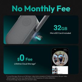 Camera chuông cửa không dây 5MP, góc nhìn 180° từ đầu đến chân, phát hiện chuyển động AI, chế độ VR, dùng pin hoặc có dây, dễ lắp đặt, chống chịu thời tiết, không mất phí hàng tháng, WiFi 2,4 GHz