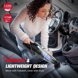 Máy hút bụi cầm tay không dây, sạc lại, máy hút bụi ô tô di động, máy hút bụi mini cho lông thú cưng, máy hút bụi cầm tay cho ghế ô tô, gia đình, dọn dẹp nhanh, lực hút mạnh, nhẹ