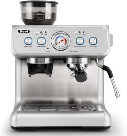 Máy pha cà phê espresso Gevi Dual Boiler có máy xay tích hợp, bộ lọc cà phê thương mại 58mm, vòi hơi Barista, 31 chế độ xay, thép không gỉ, dùng cho Barista tại nhà, bạc Sterling