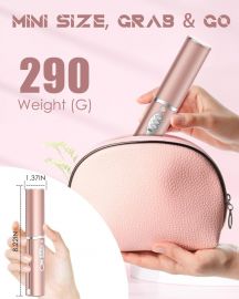 Máy duỗi tóc không dây Titanium cầm tay, làm nóng trong vài giây và kéo dài tới 50 phút, có thể sạc lại qua cổng USB C, máy duỗi tóc mini du lịch không dây điện áp kép cho tóc mái - Không dành cho tóc dày