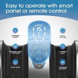 Máy mát xa chân TISSCARE có chức năng làm nóng, máy mát xa chân Shiatsu cho bệnh viêm cân gan chân, bệnh thần kinh, tuần hoàn máu và giảm đau, điều khiển từ xa, nhào sâu, quà tặng cho phụ nữ đàn ông mẹ cha