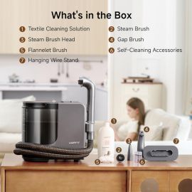 Máy giặt thảm di động uwant có hệ thống hơi nước và sưởi ấm, lực hút mạnh 18Kpa, máy giặt thảm kèm 4 dụng cụ và dung dịch vệ sinh, máy giặt ghế sofa 2 trong 1, máy giặt hơi nước cho thú cưng, ô tô