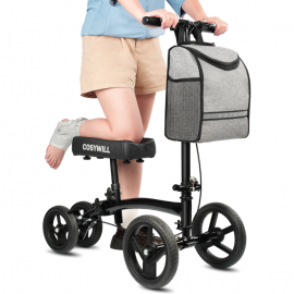 Xe lăn đầu gối COSYWILL có thể điều khiển, Economy Knee Walker,All Terrain Foldable Medical Scooter for Foot Injuries Crutches Alternative,Black