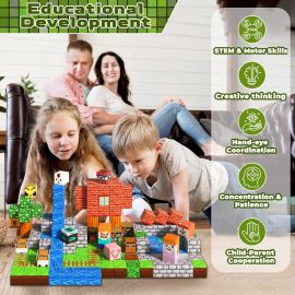 200 Khối Nam Châm - Khối Xây Dựng Từ Tính Rừng, Nam Châm Xếp Chồng Cho Trẻ Em, Nam Châm Mạnh, Đồ Chơi Cảm Giác Cho Đồ Chơi Học Tập STEM Cho Trẻ Em Từ 3 Tuổi Trở Lên Cho Bé Trai Và Bé Gái Quà Tặng Sáng Tạo Giáng Sinh Sinh Nhật