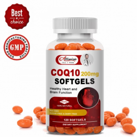 Alliwise High Absorption Antioxidants CoQ10 200mg | 120 viên nang mềm | Không chứa gluten | Thực phẩm bổ sung cho sức khỏe tim mạch và sản xuất năng lượng