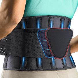 FEATOL Back Brace Support Belt - Đai hỗ trợ thắt lưng cho chứng đau lưng, đau thần kinh tọa, vẹo cột sống, thoát vị đĩa đệm - Dây đai hỗ trợ có thể điều chỉnh - Đai lưng dưới có đệm thắt lưng có thể tháo rời dành cho nam và nữ