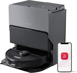 roborock S8 Max Ultra Robot Vacuum and Mop, Đế cắm đa năng, Điều hướng LiDAR chính xác, Phát hiện bụi bẩn thông minh, Tự động đổ rác, Lực hút 8000Pa cho nhiều loại sàn, Tự động nâng 20mm cho thảm, Màu đen