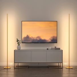 Bộ 2 đèn LED DEWENWILS , Dimmable Standing Lamps for Living Room Clearance, Bedroom, Office, 3000K, Gold