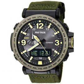Đồng hồ Casio Men's Pro Trek Tough Solar Triple Sensor Green Fabric Watch PRG600YB-3