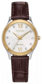 Đồng hồ nữ Citizen Eco DriveDiamond Accents Brown Gold29MM EM1018-24A