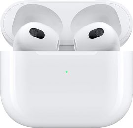 Tai nghe không dây Apple AirPods (3rd Generation), Bluetooth Headphones, Personalized Spatial Audio, Sweat and Water Resistant, Lightning Charging Case Included, Up to 30 Hours of Battery Life