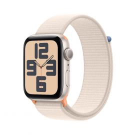 Apple Watch SE (Thế hệ thứ 2) [GPS 44mm] Đồng hồ thông minh có vỏ nhôm Starlight và vòng đeo tay Starlight Sport. Fitness & Sleep Tracker, Crash Detection, Heart Rate Monitor