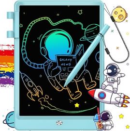 Bảng vẽ dành cho trẻ FLUESTON LCD, Doodle Board Toys Gifts for 3-8 Year Old Girls Boys, 10 Inch Colorful Electronic Board Drawing Pad for Kids, Gifts for Toddler Educational Learning Travel Birthday, Blue