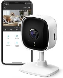 Camera an ninh TP-Link Tapo 1080P Indoo for Baby Monitor, Dog Camera w/Motion Detection, 2-Way Audio Siren, Night Vision, Cloud & SD Card Storage, Works w/Alexa & Google Home (Tapo C100)