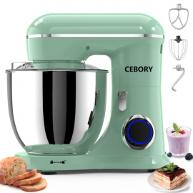 CEBORY 3-IN-1 Stand Mixer, 6.5 QT Tilt-Head 10-Speed Food Mixer, Kitchen Electric Mixer with Dough Hook, Beater, Whisk, Bowl for Most Home Cooks