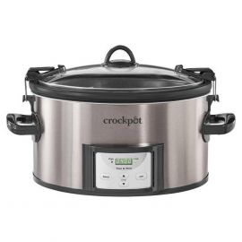 Nồi nấu chậm Crock Pot 7qt Cook & Carry có thể lập trình dễ vệ sinh - Thép không gỉ