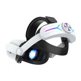 Dây đeo đầu có bộ pin 8000mAh dành cho Meta/Oculus Quest 2, Adjustable Elite Strap Replacement for Enhanced Support, Fast Charging, Lightweight Comfort Design for VR Headset Accessories (White)