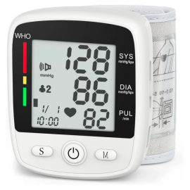 Máy đo huyết áp cổ tay EHIG, EHIG Wrist Blood Pressure Monitor,Voice Large LCD Display Adjustable Wrist Cuff 5.3-7.7 inch with 2 Users 180 Memory