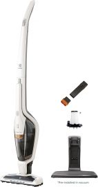 Electrolux Ergorapido Cordless 2-in-1 Vacuum Cleaner with High Suction Power, khả năng di chuyển EasySteer 180°, thời gian chạy 48 phút, 2 chế độ công suất, màu trắng satin