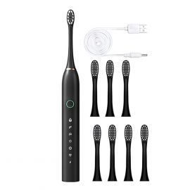 Bàn chải đánh răng điện ESULOMP, Electric Toothbrush with 8 Brush Heads, Smart 6-speed Timer Electric Toothbrush IPX7