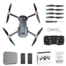 GPS Drone F194 có camera dành cho người lớn 4K, AUOSHI Foldable Drone for Beginners with Auto Return Home, Optical Flow Positioning, Follow Me, Brushless Motor, 2 Batteries