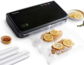 FoodSaver Vacuum Sealer Machine, Tự động phát hiện túi, Thân thiện với Sous Vide, có túi hút chân không, cuộn, máy hút chân không cầm tay, màu đen