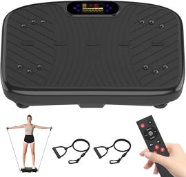 Vibration Plate Exercise Machine, Nền tảng rung để dẫn lưu bạch huyết với 200 tốc độ có thể điều chỉnh, Máy rung mạnh mẽ để giảm cân và rèn luyện sức khỏe, hỗ trợ trọng lượng tối đa 450 lbs