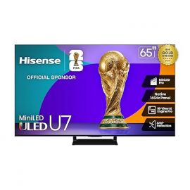 Hisense 65" U7 Mini-LED ULED 4K UHD Best Premium Gaming Google Smart TV (65U75QG, 2025 Model) - QLED, Tần số quét gốc 165Hz, VRR 288, Độ sáng lên đến 3000 Nits, HDR10+, Dolby Vision IQ · Atmos, IMAX Enhanced, Kênh 2.1.2