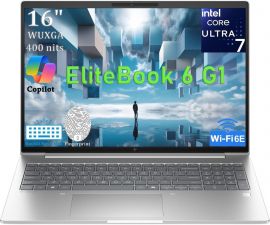 HP EliteBook 6 G1i Laptop Computer for Business, thế hệ tiếp theo của Elitebook 660, Intel Ultra 7 255U, màn hình 16" FHD+, RAM DDR5 32GB, ổ SSD PCIe 2TB, WiFi 6E, bàn phím có đèn nền, đầu đọc dấu vân tay, Windows 11 Pro