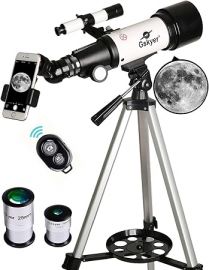 Kính thiên văn Gskyer, 70mm Aperture 400mm AZ Mount Astronomical Refracting Telescope for Kids Beginners - Travel Telescope with Carry Bag, Phone Adapter and Wireless Remote