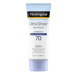 Kem chống nắng Neutrogena Ultra Sheer Dry-Touch Water Resistant and Non-Greasy with Broad Spectrum SPF 70, 3 Fl Oz (Pack of 1)