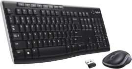 Combo bàn phím và chuột không dây Logitech MK270 For Windows, 2.4 GHz Wireless, Compact Mouse, 8 Multimedia And Shortcut Keys, For PC, Laptop - Black
