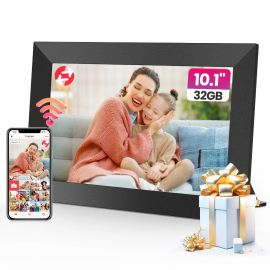 Khung ảnh kĩ thuật số RICILAR Frameo 10.1 inch WiFi, Electronic Picture Frame with IPS Touch Screen, 32GB Storage, Auto-Rotate, Wall Mountable, Ideal Gift Selection!
