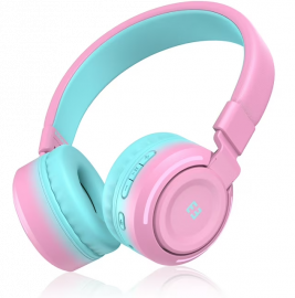  Tai Nghe Bluetooth - Kid Odyssey Kids for Girls Boys, Wired & Wireless Headphones for Kids with Microphone, 85/94dB Safe Volume, Colorful LED Light, 35Hrs Playtime, Back to School Gifts for Kids