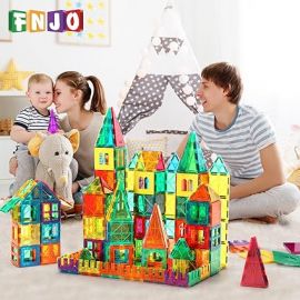 Đồ chơi lắp ráp Magnetic Tiles, 100PCS Building Blocks, Magnets Building Set, STEM Toys Christmas Toy Gift for Kids Boys and Girls