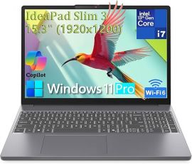 Lenovo 15" Laptop Computer for Home Business, Intel 10 nhân i7-13620H (Beat Ultra 7 255U), WiFi 6, Bluetooth 5.2, PC AI Copilot FHD+, Type-C, Luna Grey, Windows 11 Pro (RAM DDR5 40GB, SSD PCIe 1TB)