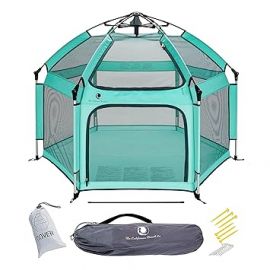 Chiếc lều cho bé p 'N Go Indoor & Outdoor Baby Playpen W/Canopy & Travel Bag - Sweet Mint
