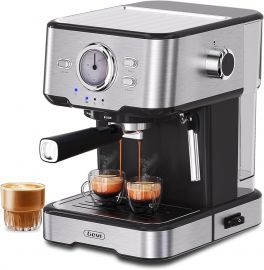 Máy espresso Gevi High Pressure, Compact Espresso Coffee Machines with Milk Frother Steam Wand, Professional Coffee, Cappuccino, Latte Maker for Home, Espresso Maker, Gift for Coffee Lover and Dad