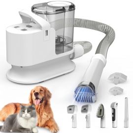 Bộ dụng cụ chải lông thú cưng Bossdan & Máy hút bụi, 11KPa Pet Groomer Vacuum Suction, 5 in 1 Dog Vacuum, 2L Dustbin for Dogs, Cats