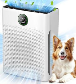 Air Purifiers for Home Large Room up to 2200sq.ft, Máy lọc không khí MOOKA cho thú cưng trong nhà có bộ lọc có thể giặt được, Cảm biến chất lượng không khí hiển thị PM 2.5 Máy lọc không khí cho phòng ngủ, phòng ký túc xá, thú cưng, văn phòng, PR1