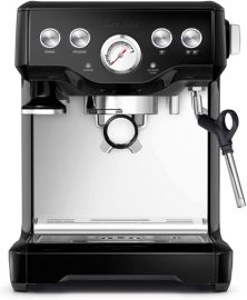 Breville Infuser Espresso Machine BES840XL, 10,25 x 12,5 x 13,25 inch, màu mè đen